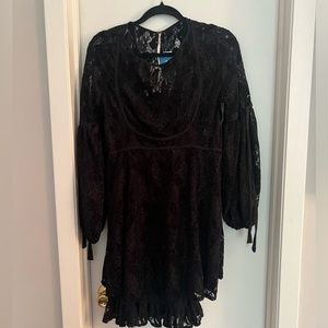 Free people black lace dress